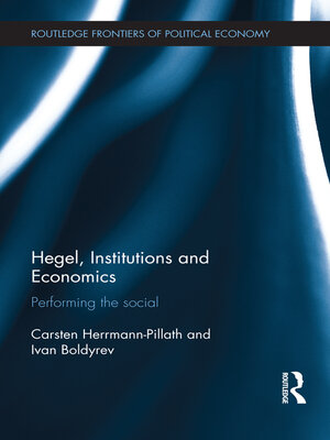 cover image of Hegel, Institutions and Economics